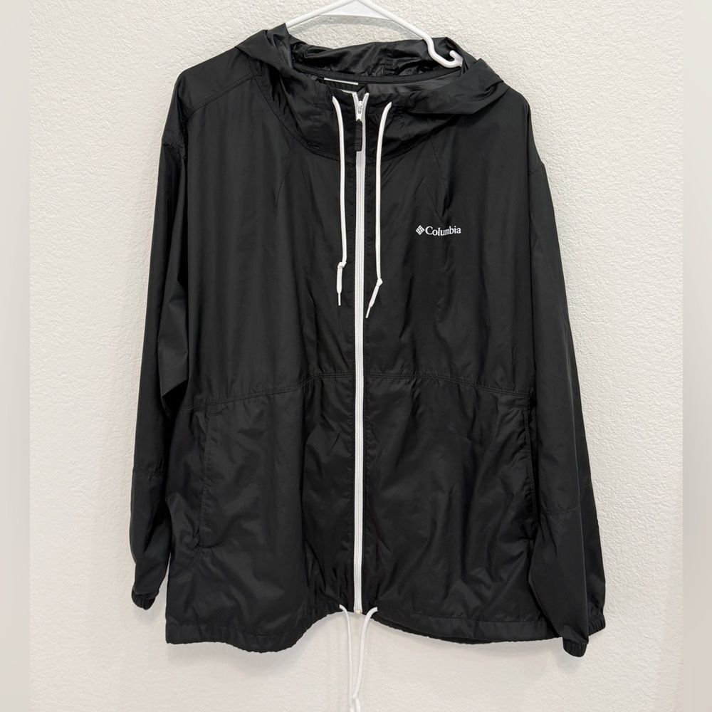 Columbia Black Windbreaker Jacket - Picture 2 of 4